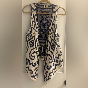 Anthropologie Moth Turson Netted Tassel Vest Size M/L